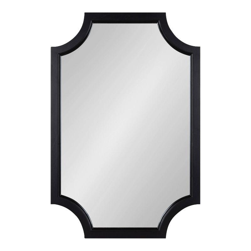 20" x 30" Hogan Scallop Wall Mirror Black - Kate & Laurel All Things Decor