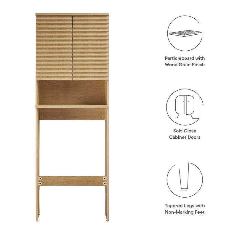 Modway Render Over The Toilet Bathroom Storage Cabinet