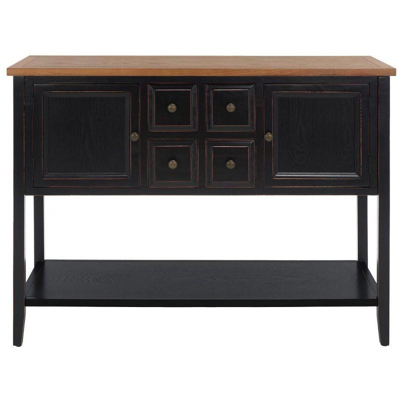 Charlotte Sideboard - Black/Oak Top - Safavieh.