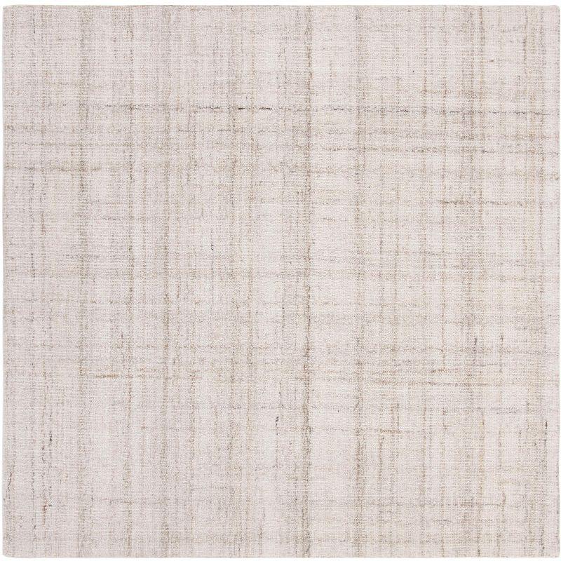Abstract ABT141 Handmade Indoor Area Rug - Ivory/Beige - 8'x8' - Safavieh