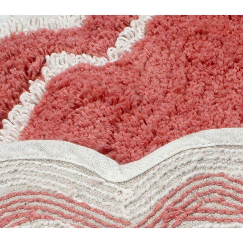 17"x24" Allure Collection Coral Cotton Tufted Bath Rug - Home Weavers