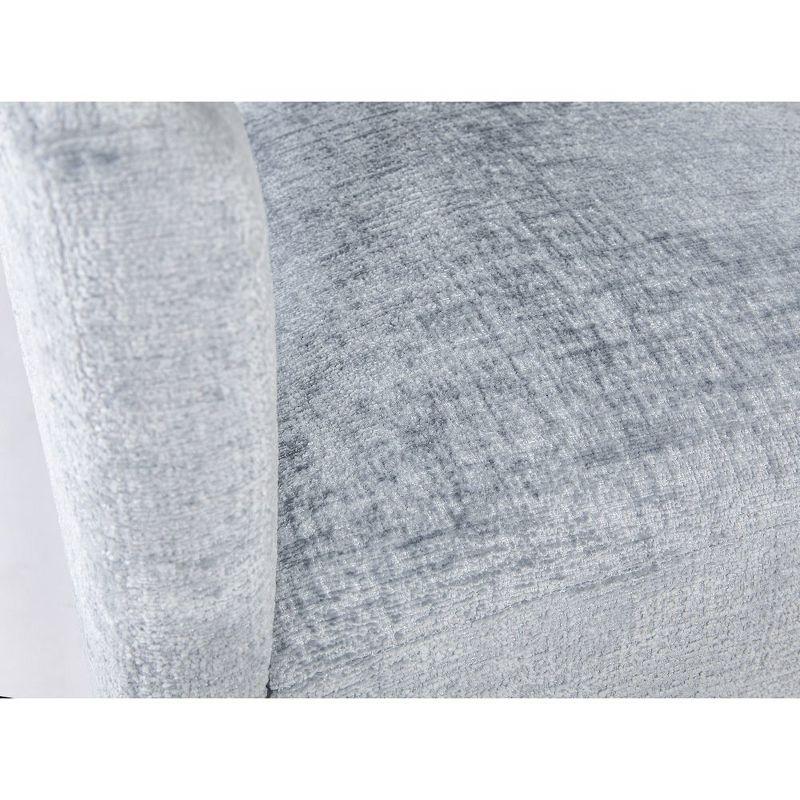 Jofran,Gwen Modern Luxury Jacquard Fabric Upholstered Sculpture Armchair- Blue Color