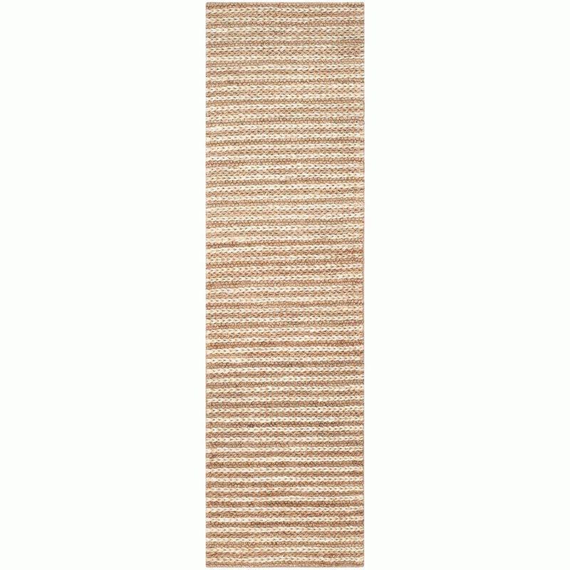 Hand-Knotted Jute Natural Fiber 2'3" x 10' Runner Rug