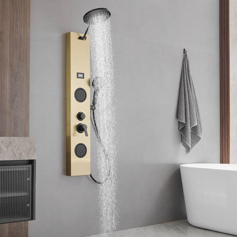 BWE 2-Spray Rain Shower Tower Shower Panel System with Rainfall Shower Head and Shower Rod