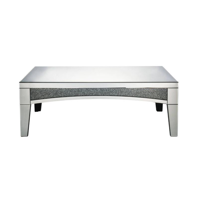 Noralie 48" Mirrored Coffee Table with Faux Diamonds