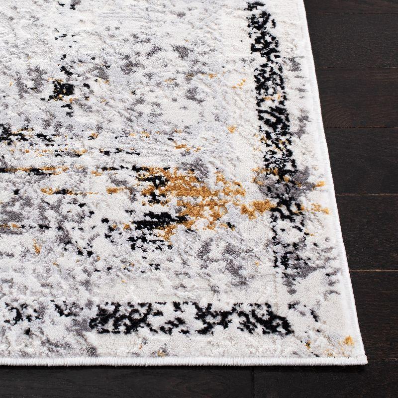 Amelia ALA207 Machine Made Indoor Area Rug - Grey/Gold - 9'x12' - Safavieh