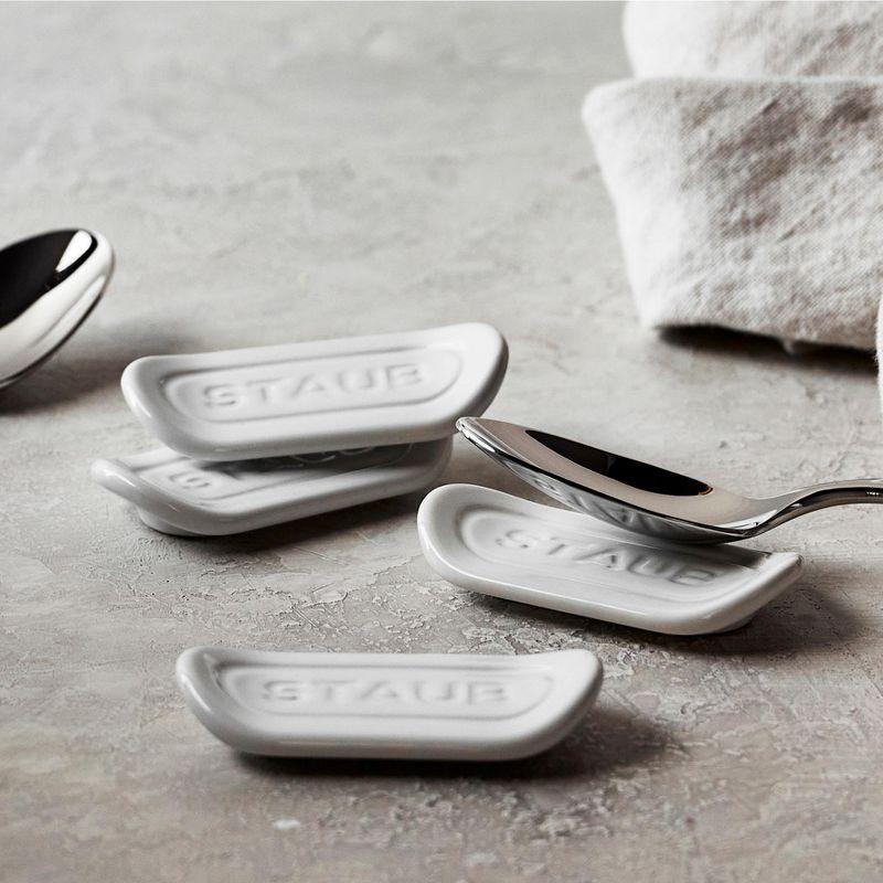 Staub Staub Ceramic Dinnerware 4-Piece Utensil Rest Set - White