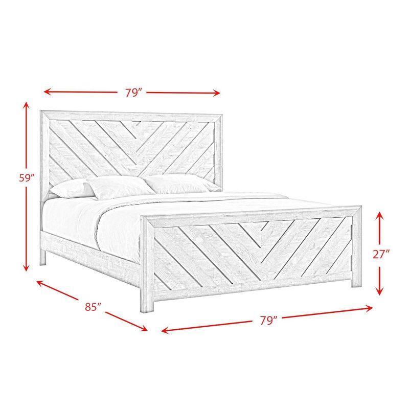 Picket House Furnishings King Keely Panel Bed White: Contemporary Style, MDF Construction, Requires Box Spring