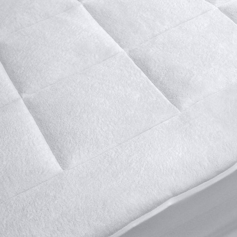 LoftWorks Twin Extra Long Microplush Mattress Pad: Machine Washable, Woven Polyester, Fits 12" Depth