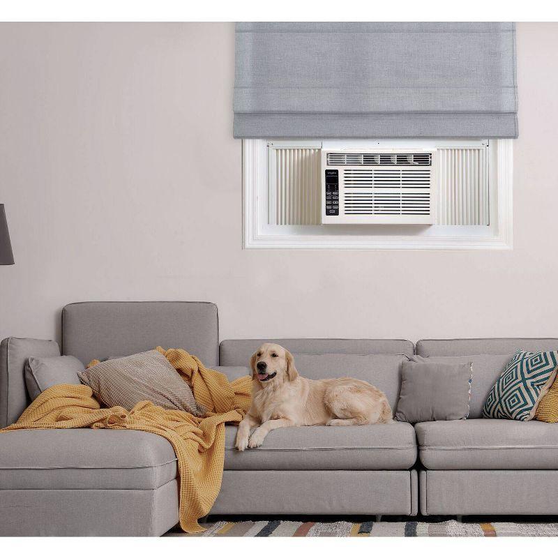 Whirlpool 6000 BTU 115V Window Mounted Air Conditioner and Dehumidifier: 3 Speeds, 8-Way Air Control, 200-500 sq. ft.