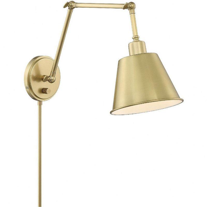 Crystorama Lighting Mitchell 1 - Light Swing Arm Lamp in  Aged Brass