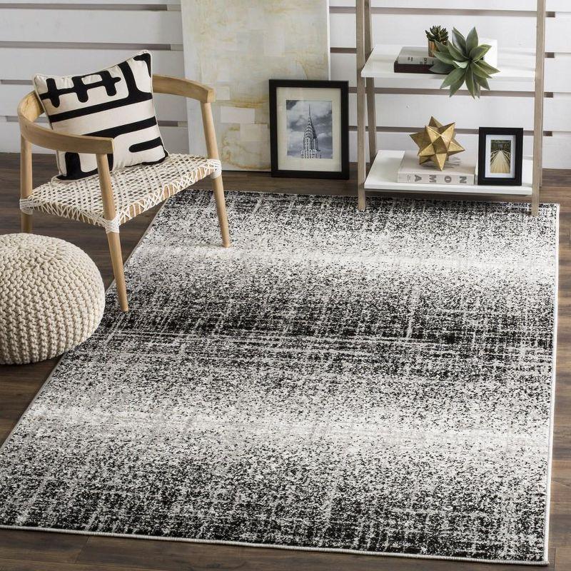 Adirondack ADR116 Machine Made Indoor Accent Rug - Silver/Black - 3'x5' - Safavieh