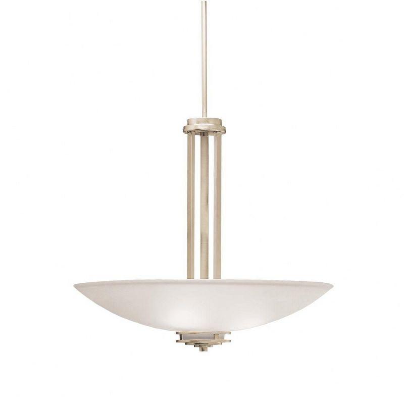 Hendrik 22" Brushed Nickel 3-Light Inverted Pendant