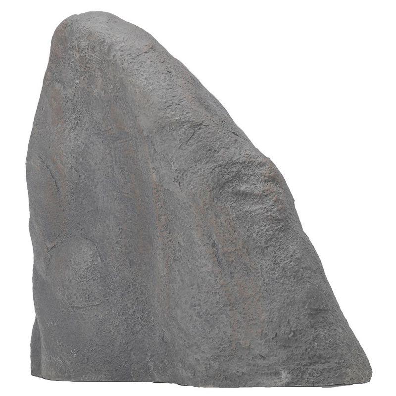 Naliyah Decorative Outdoor Weather-Resistant Monument-Shaped Faux Fiberglass Rock in Granite Gray