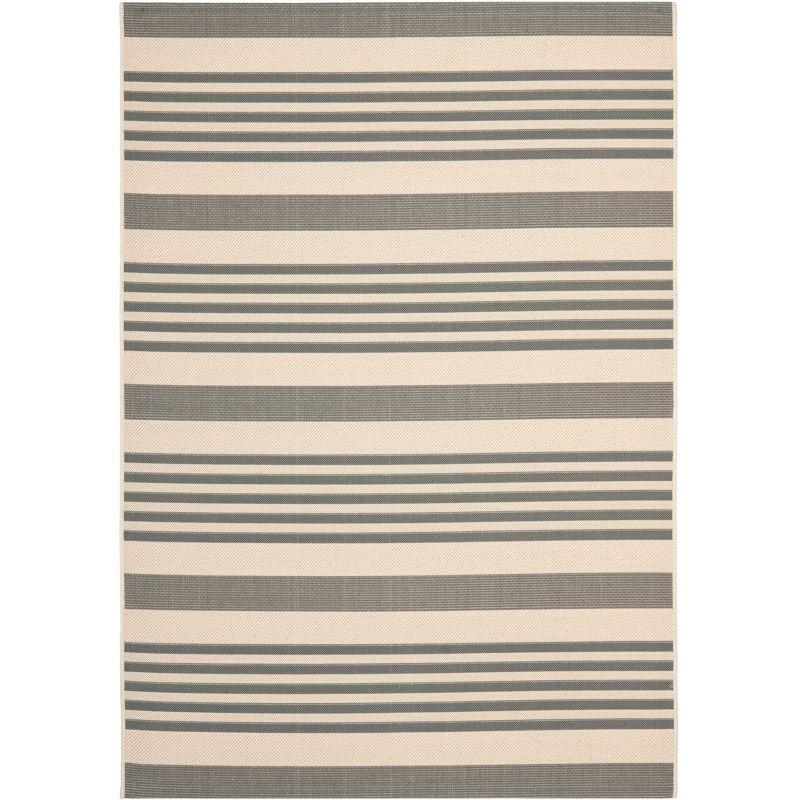 Courtyard CY6062 Power Loomed Indoor/Outdoor Area Rug - Grey/Bone - 5'3"x7'7" - Safavieh.