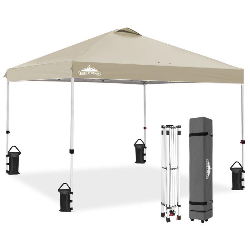 EAGLE PEAK Pop Up Canopies 10 Ft. W x 10 FT. D Metal Party Tent Canopy