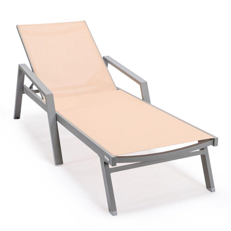 Outdoor Powder Coated Aluminum Chaise Lounge (Set of 2)