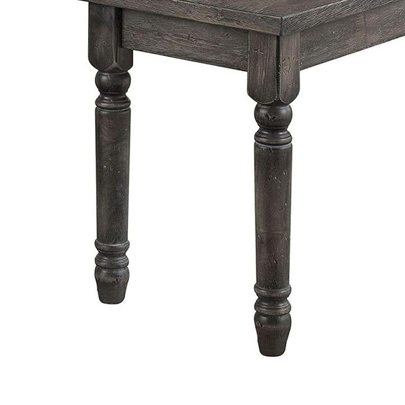 Simple Relax Rectangular Wooden Dining Bench in Weathered Gray