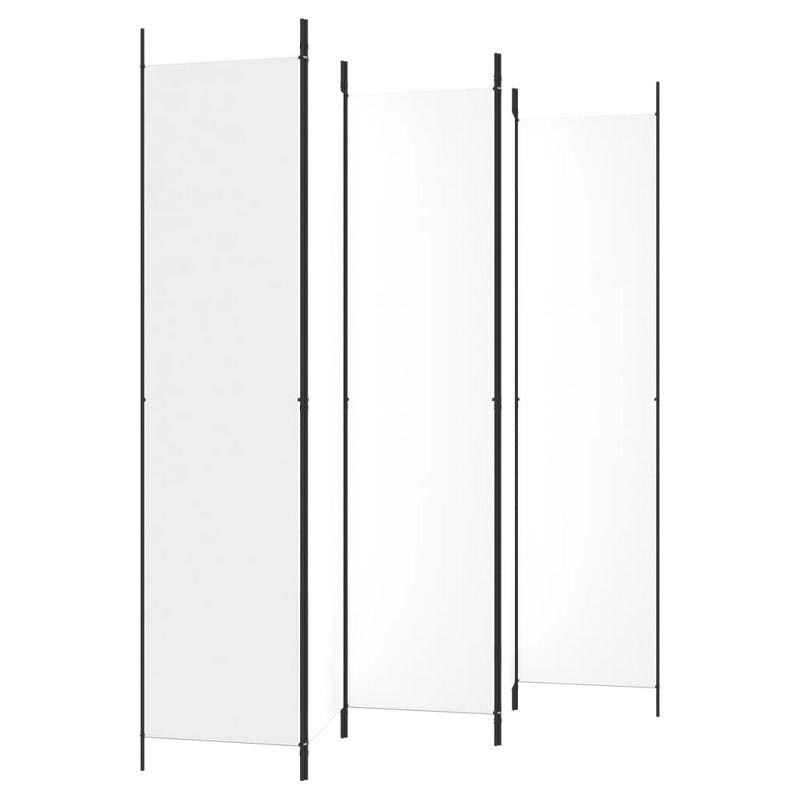 vidaXL 5-Panel Room Divider White 98.4"x86.6" Fabric