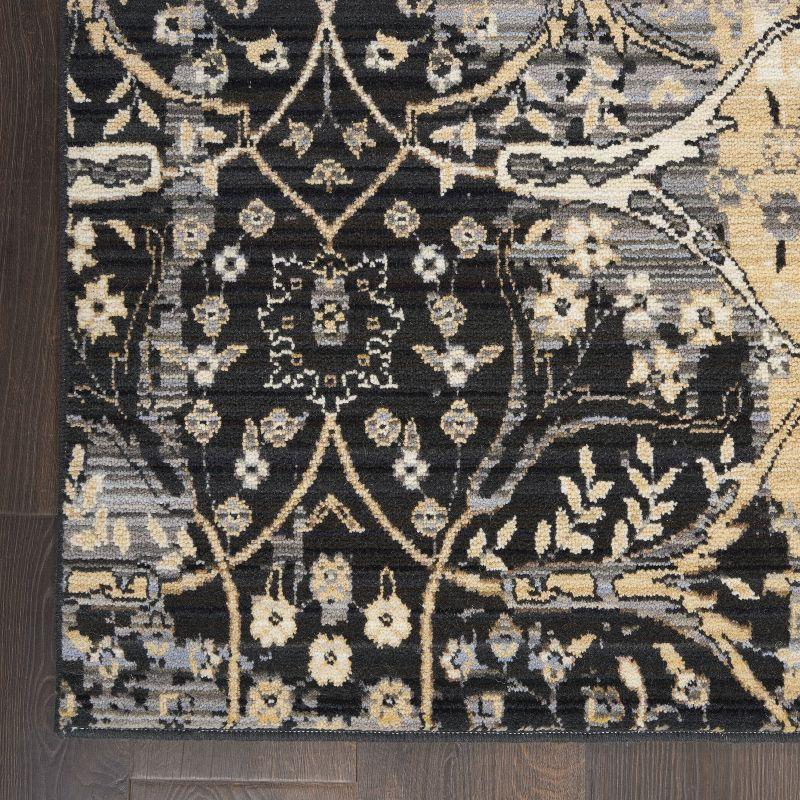 Nourison Majestic MST01 Black/Beige/Gray Indoor Area Rug - 5'6 x 8'