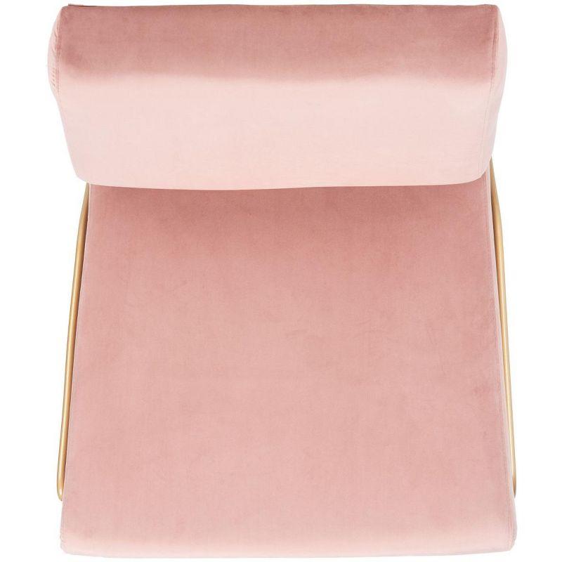 Romilly Velvet Accent Chair - ACH6203 - Dusty Rose/Gold - Safavieh