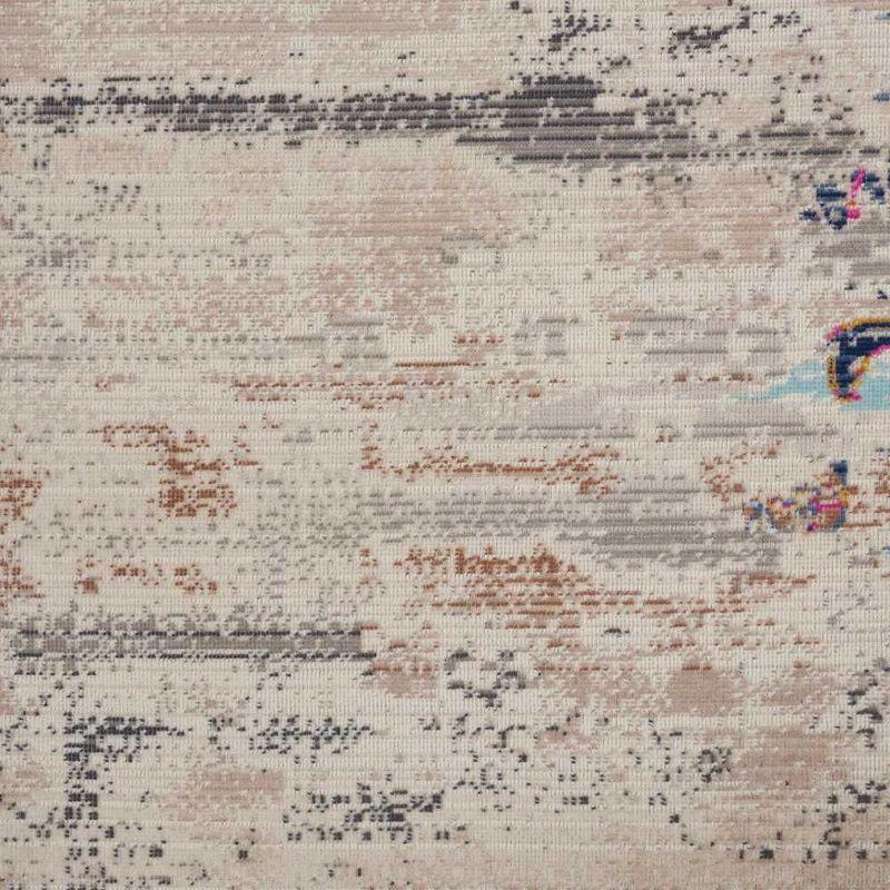 Nourison Vintage Kashan VKA02 Ivory/Light Blue/Orange Indoor Area Rug - 7'10 x 9'10