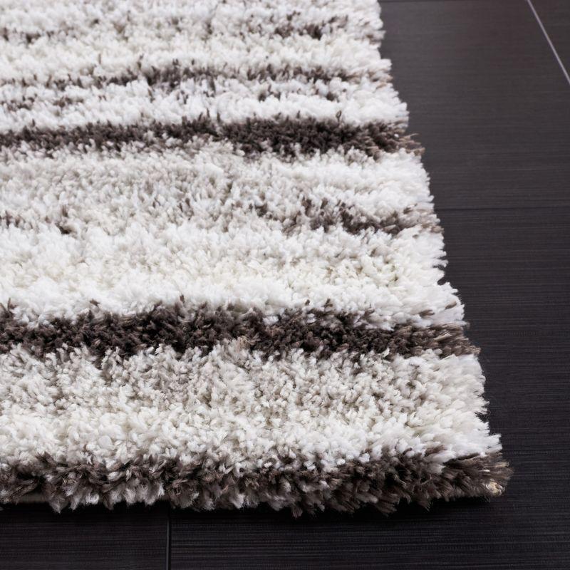 Berber Shag BER565 Power Loomed Area Rug - Gray/Dark Gray - 7'x7' - Safavieh.