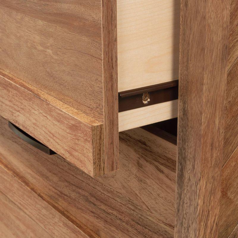 Sauder Cannery Bridge 3 Drawer Chest Sindoori Mango: Bedroom Storage, Laminated Surface, Metal Hardware
