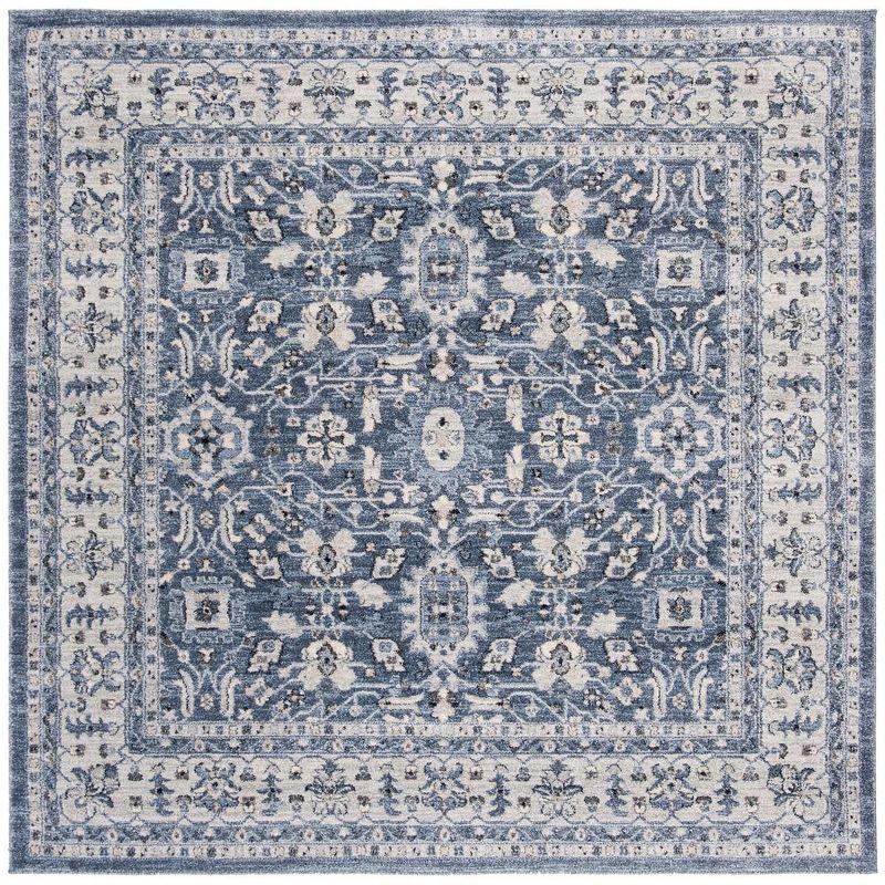 Charleston CHL412 Loomed Indoor Area Rug - Navy/Creme - 6'7"x6'7" - Safavieh