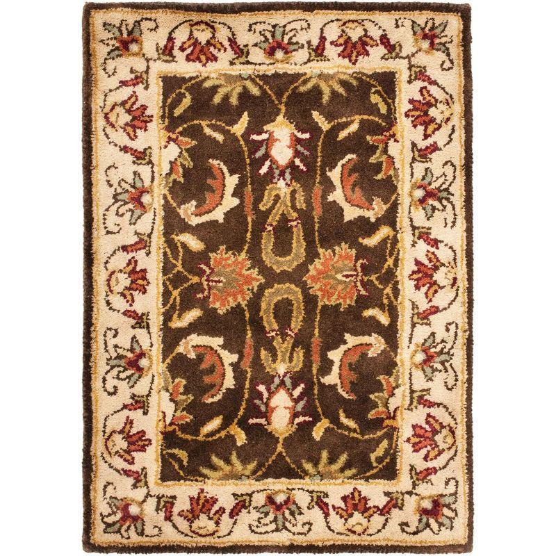 Heritage HG818 Handmade Accent Rug - 2'x3' - Brown/Beige - Safavieh