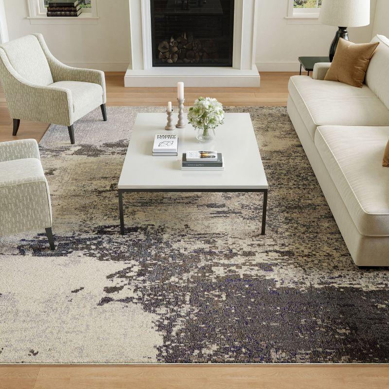 Nourison Celestial CES02 6'7" x 9'7" Ivory/Grey Area Rug