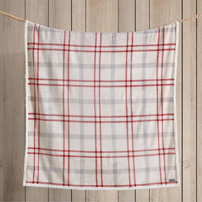 Eddie Bauer Printed Plush Fleece/Sherpa Throw Blankets