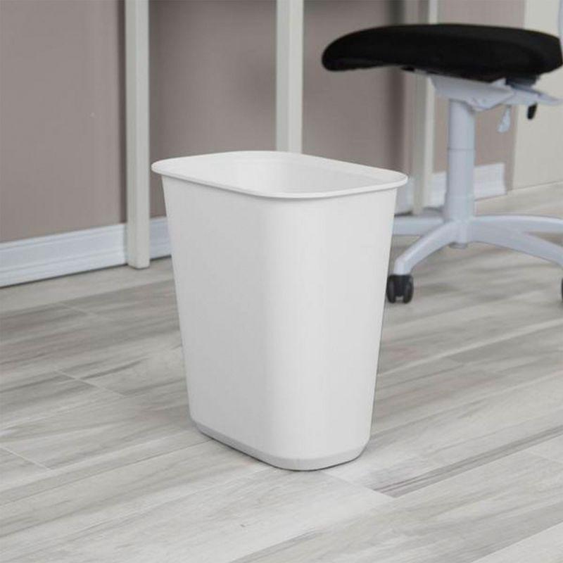 Sterilite Rectangular Wastebasket Open Top Trash Bin, 6 Pack