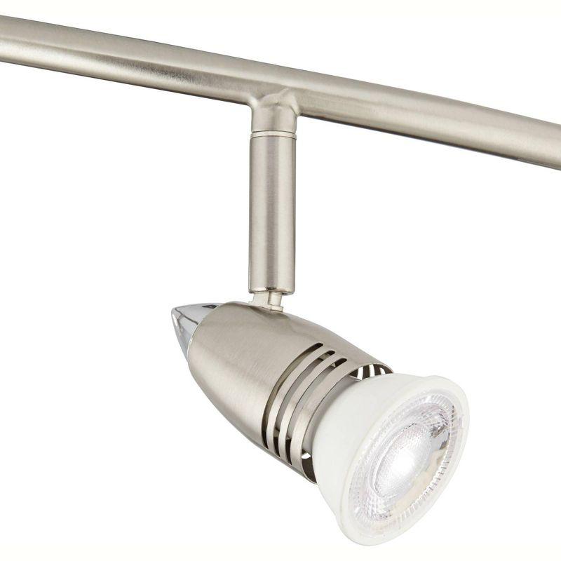 Silver Brushed Nickel 3-Head LED Ceiling Track Light