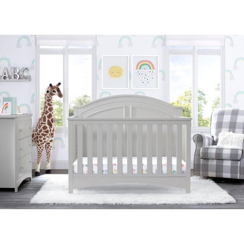 Moonstruck Gray 6-in-1 Convertible Crib with Crown Molding