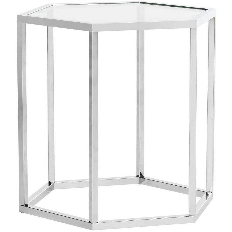 Teagan End Table - Chrome - Safavieh.