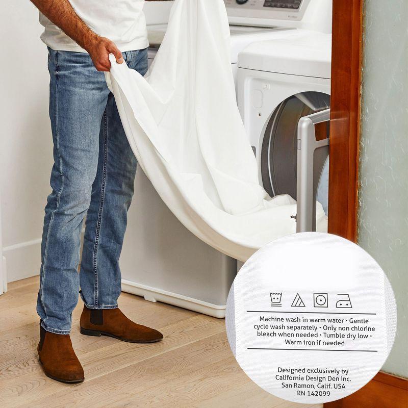 California Design Den 4-Piece Printed Full Sheets Set - 100% Organic Cotton Percale, Deep Pocket, - Quatrefoil Grey