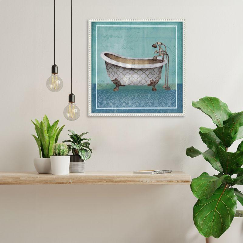 Amanti Art Regal Blue Tub I by Elizabeth Medley Framed Canvas Wall Art