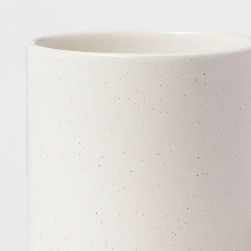Camwood Collection Stoneware Utensil Holder Cream - Threshold™: Kitchen Utensil Storage, Dishwasher-Safe, Hand Crafted