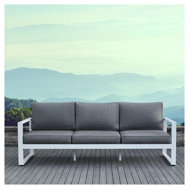 BALTIC 82" Metal Outdoor Couch With Cushions by Real Flame