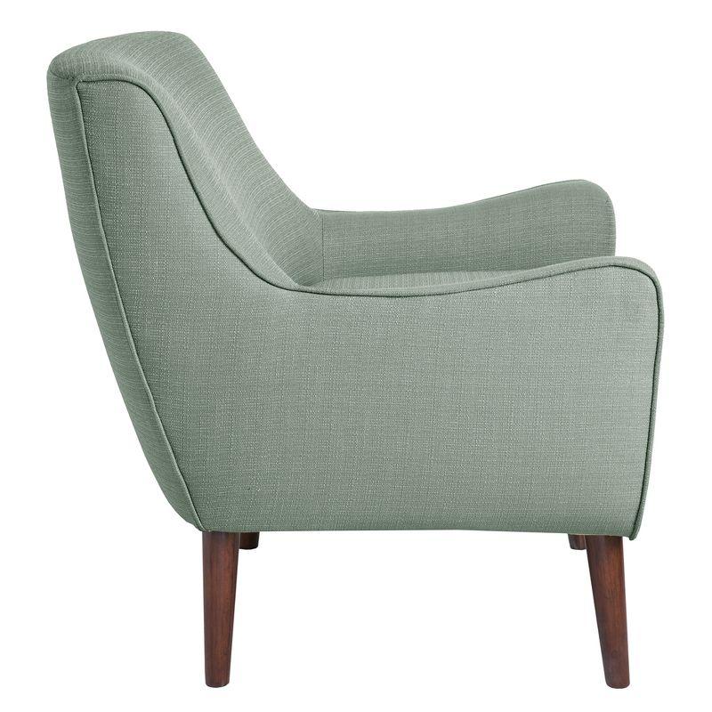 Liam Seafoam Mid-Century Accent Chair with Espresso Wooden Legs