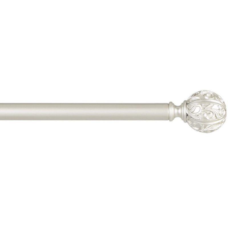 Vulcan 1" Window Curtain Rod and Finial Set