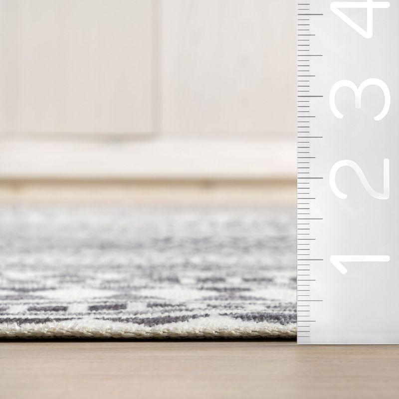 Nuloom Kira Pet Friendly Machine Washable Geometric Area Rug, 5' x 8', Grey