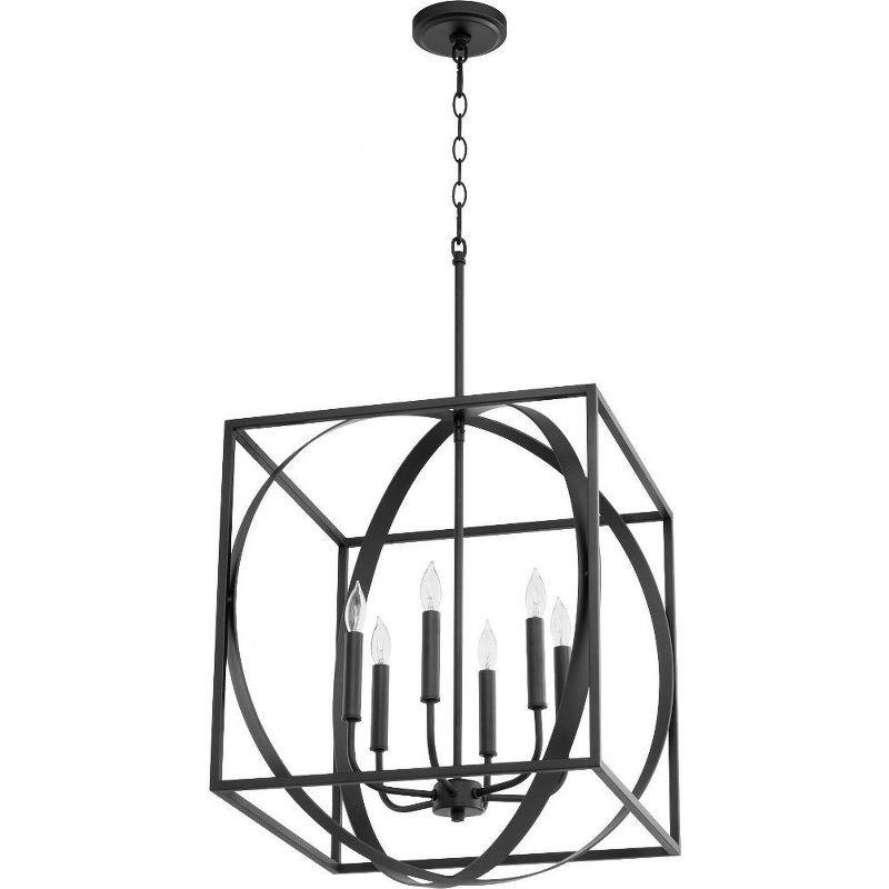 Noir Textured Black 6-Light Indoor/Outdoor Globe Pendant