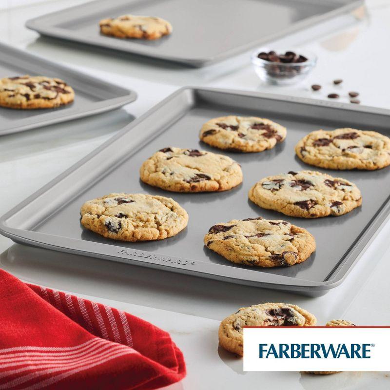 Farberware Gray Nonstick Aluminum 3-Piece Cookie Pan Set