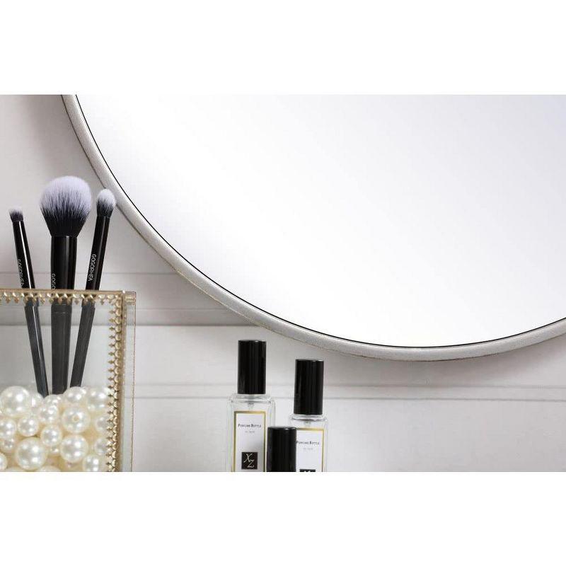 Elegant Lighting Metal frame round mirror 18 inch in Silver