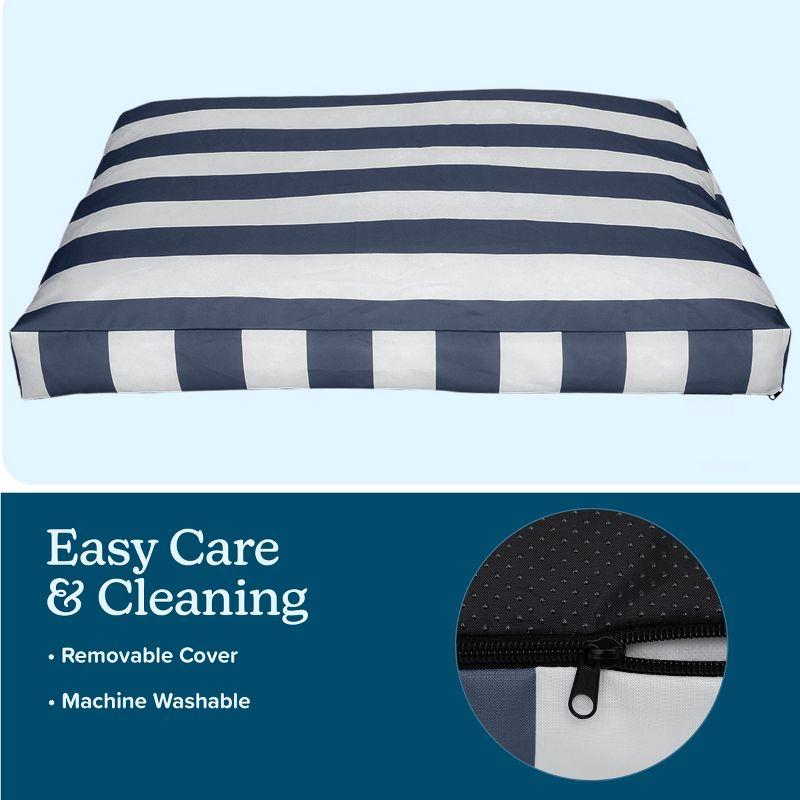 Petmaker PETMAKER Dog Bed - Indoor/Outdoor Striped Dog Bed with Removable Washable Cover and Non-Slip Bottom - 36in Medium Pet Bed