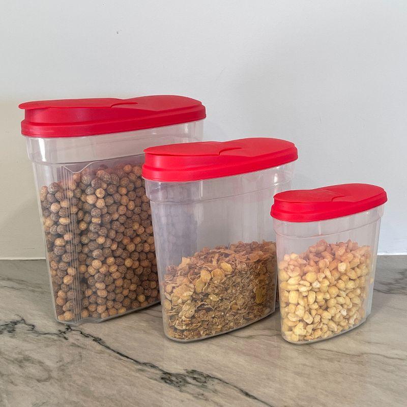 Lexi Home Plastic 3-Pack Cereal Dispenser Set