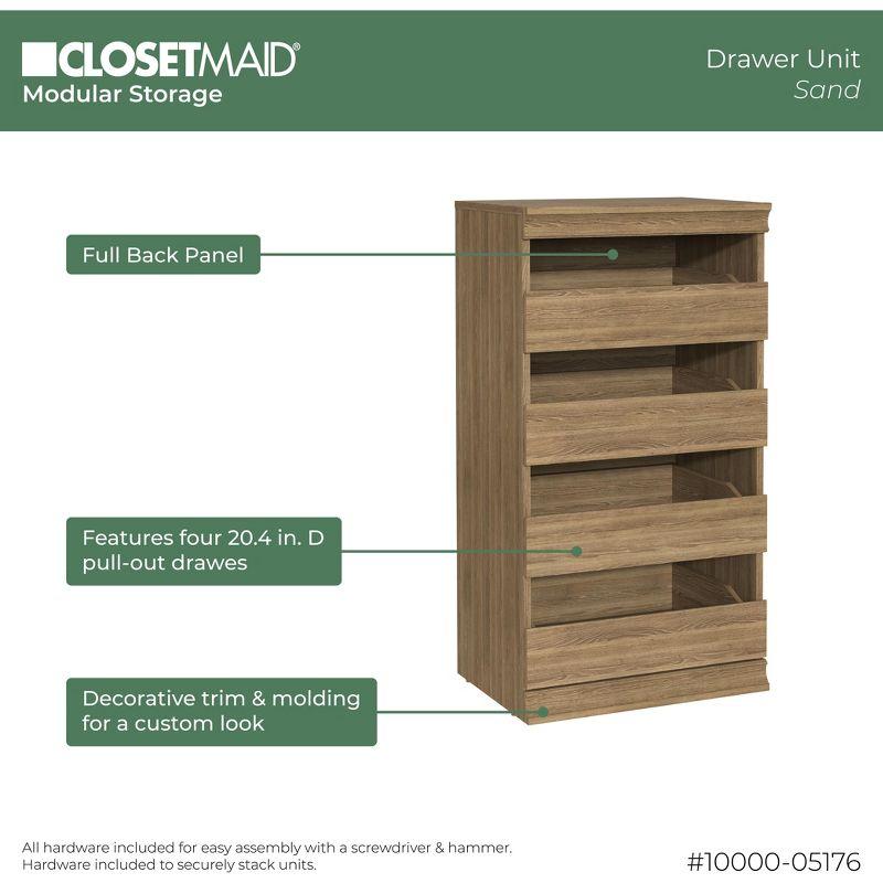 Modular Storage 21.38" W Drawer Unit with 4 Drawers