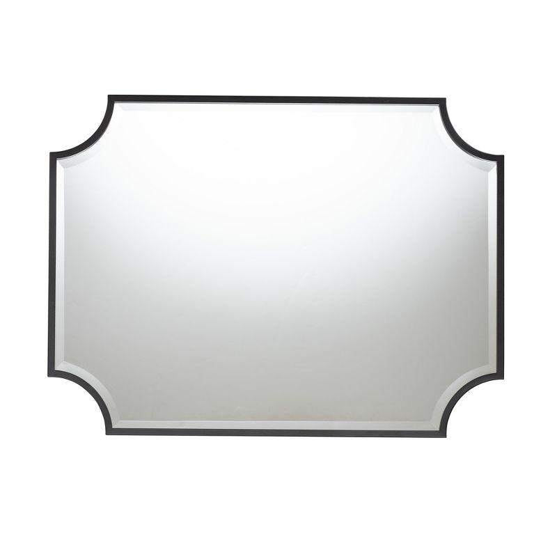 Baxton Studio Parcenet Modern Black Finished Metal Accent Wall Mirror